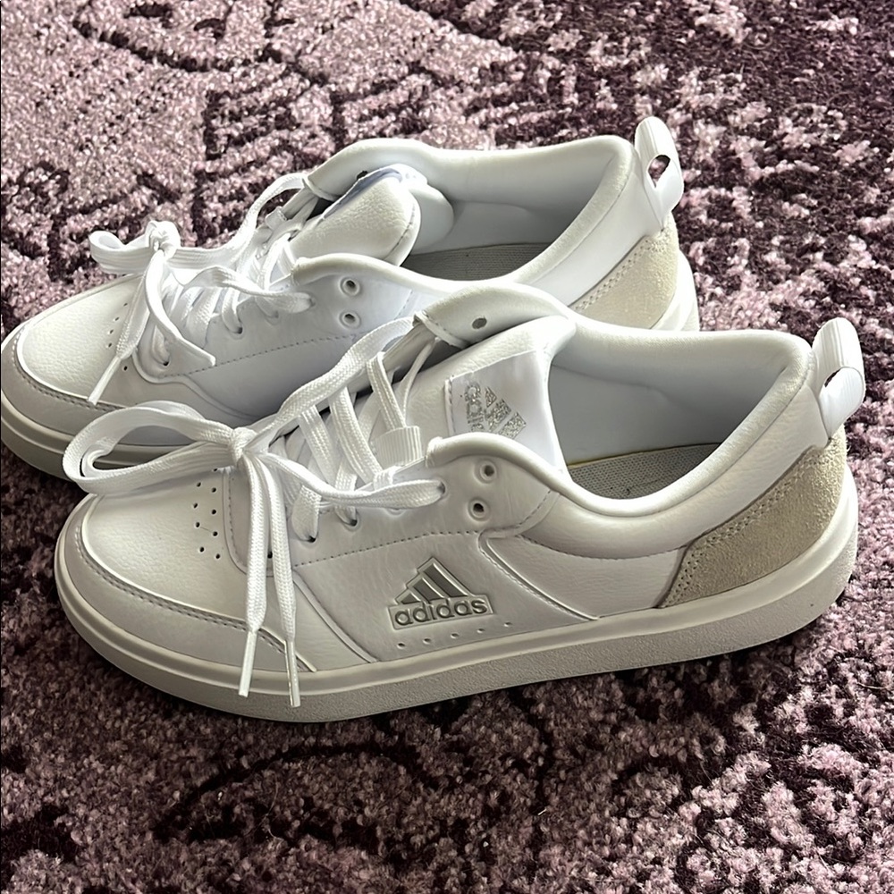 Adidas Classic White Lace-Up Sneakers